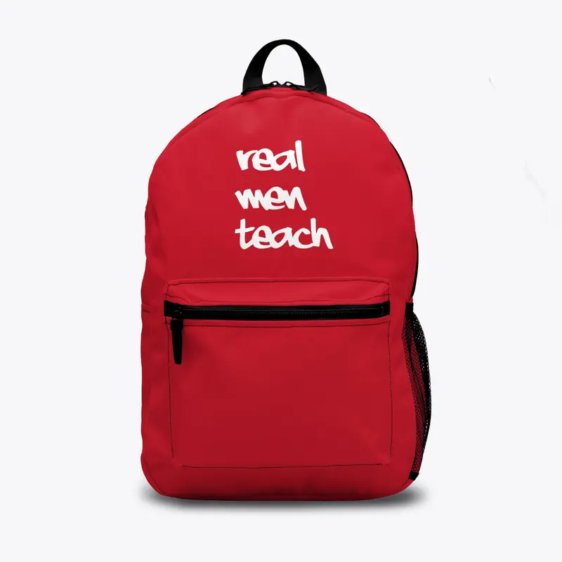 Red Backpack - Real Men Teach